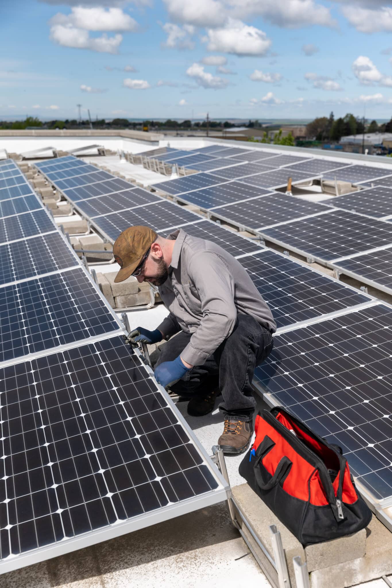 Installation de panneaux solaires